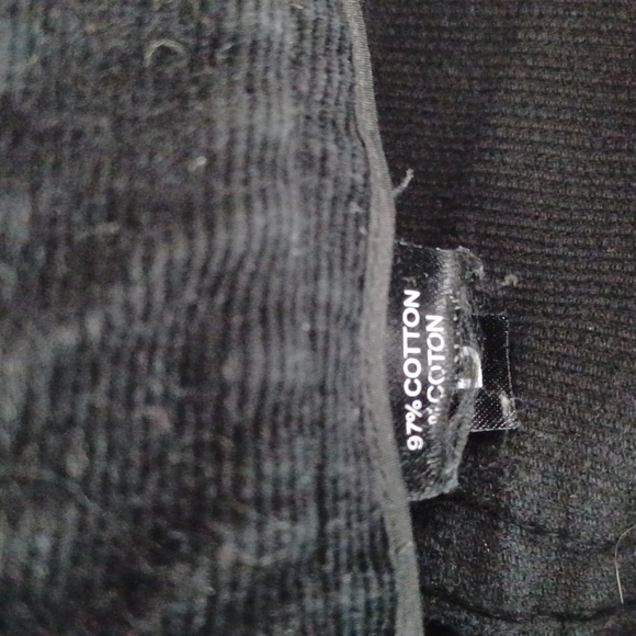 Tahari Black Stretch Cotton Corduroy Straight Leg Pants- Sz. 12 - Picture 4 of 9